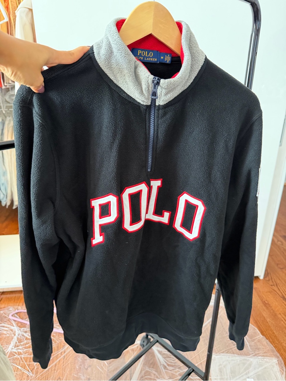 Ralph Lauren Polo Black Fleece Half-Zip Pullover